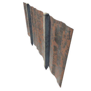 Sheet fence simple rusty
